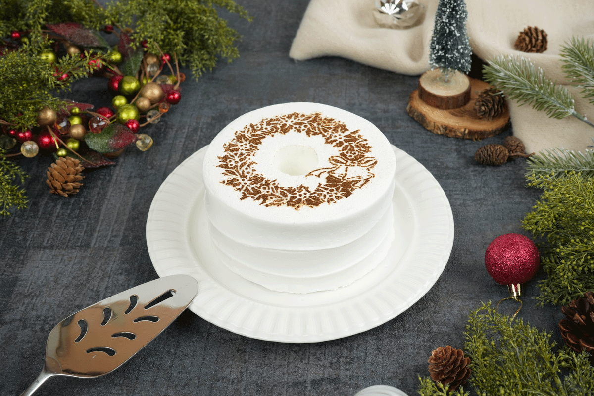 紅茶のクリスマスシフォンケーキ