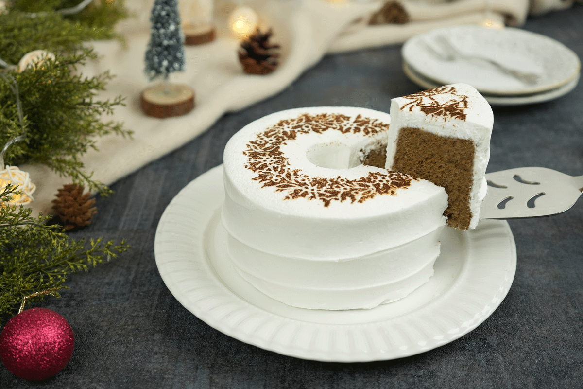 紅茶のクリスマスシフォンケーキ