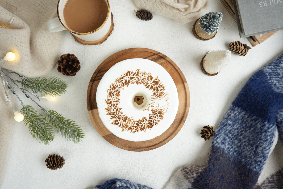 紅茶のクリスマスシフォンケーキ