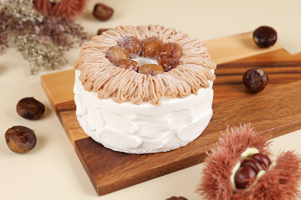 ほうじ茶モンブランシフォンケーキ